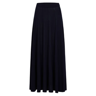 Seamed Merino Wool Maxi Skirt