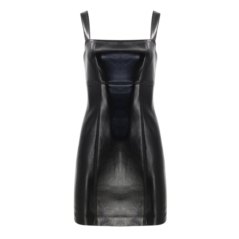 Kiera Vegan Leather Mini Dress image number null