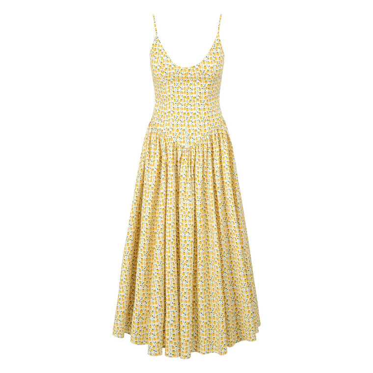 Dena Sleeveless Cotton Poplin Maxi  Dress image number null