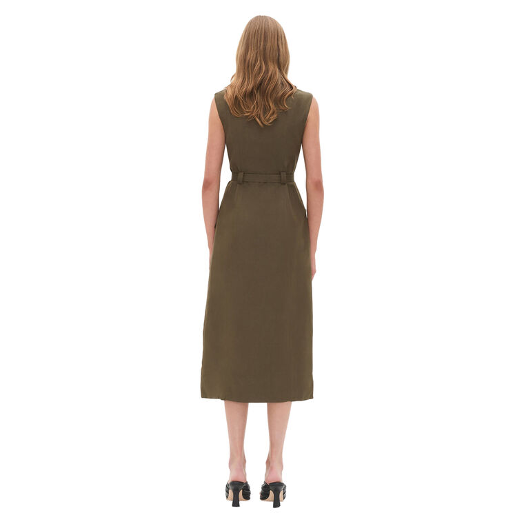 Blake Sleeveless Utility Midi Dress image number null