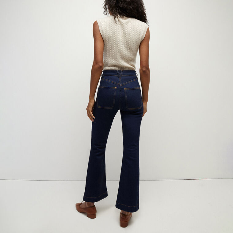 Carson High Rise Ankle Flare Jean image number null