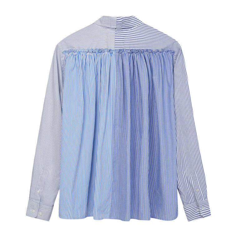 Mina Long Sleeve Stripe Cotton Poplin Shirt image number null
