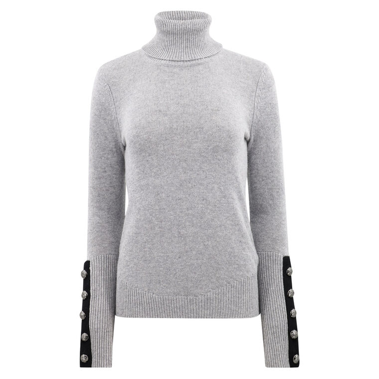Brianna Colorblock Turtleneck Sweater image number null