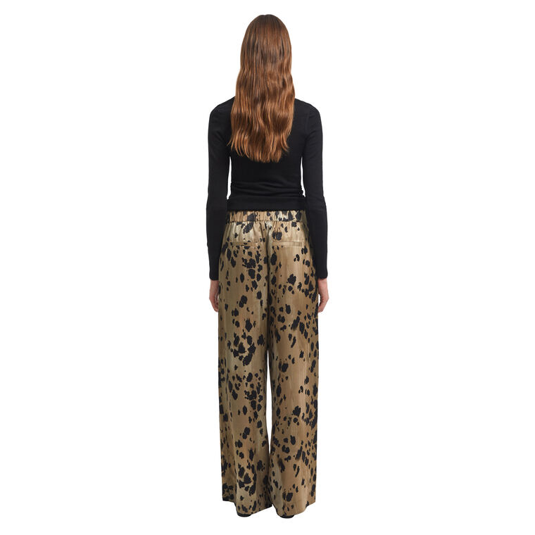 Crust Wide-Leg Animal Print Pants image number null