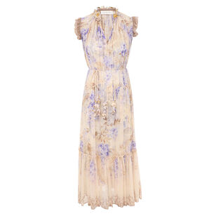 Dawning Flutter Short Sleeve Midi Dress
