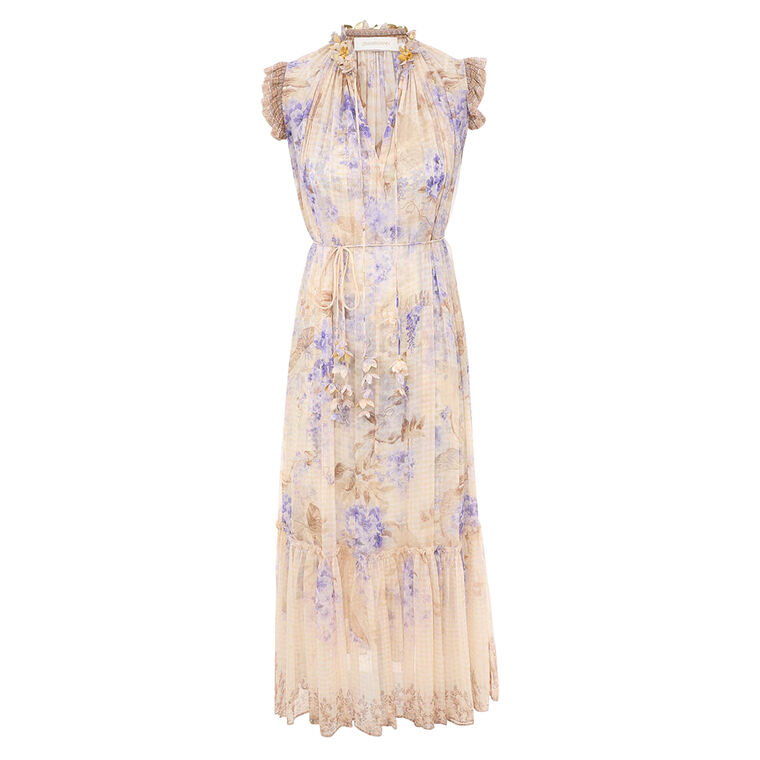 Dawning Flutter Short Sleeve Midi Dress image number null
