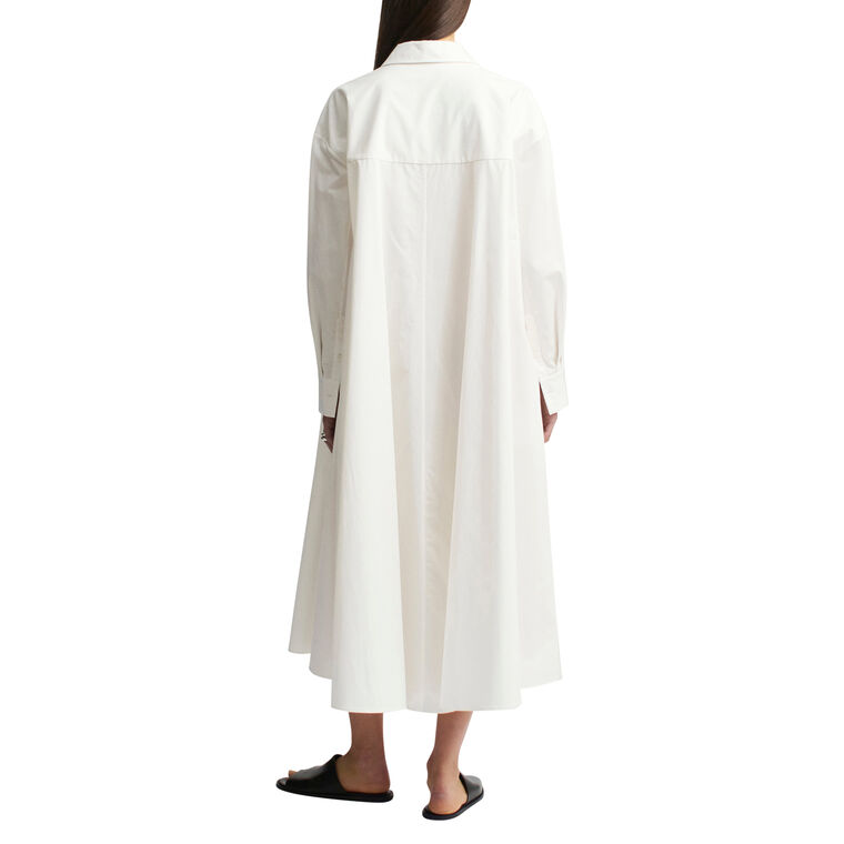 Bayla Long Sleeve Poplin Midi Shirt Dress image number null