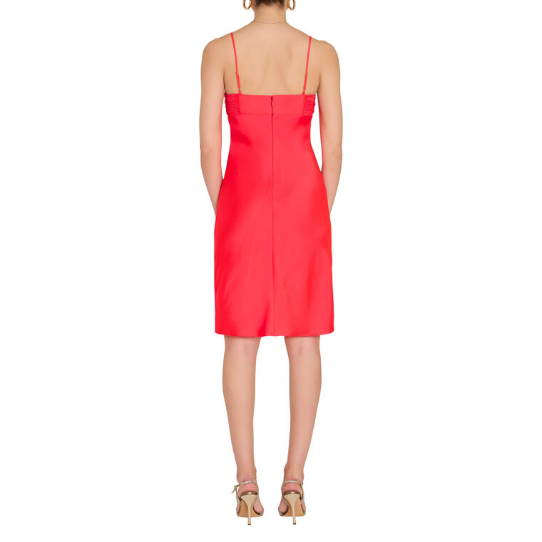 Ira Sleeveless Empire Waist Satin Mini Dress image number null
