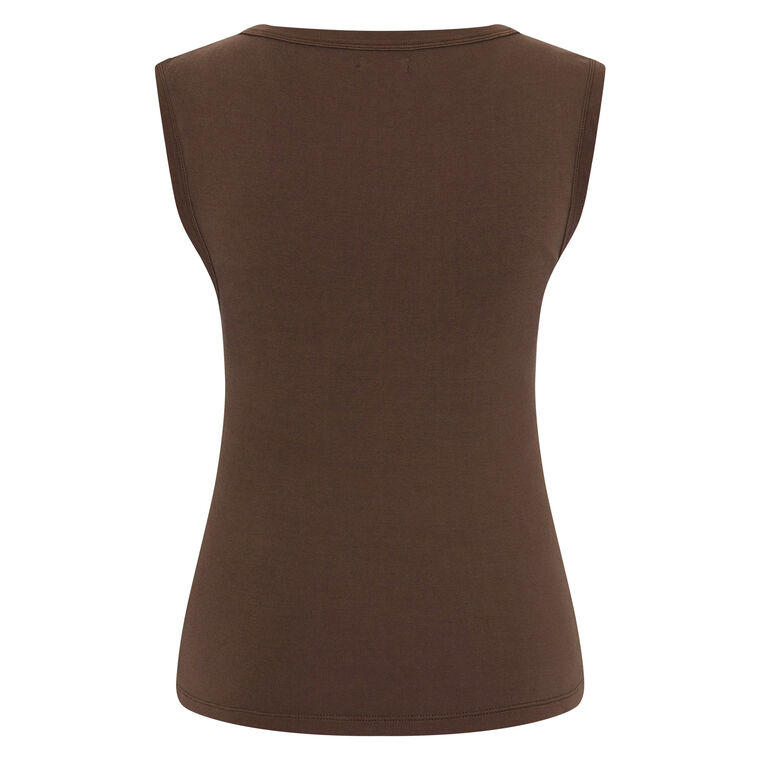 Organic Cotton Sleeveless Knit 90s Top image number null