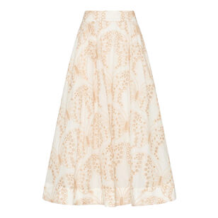 Butterfly Eyelet Midi Skirt