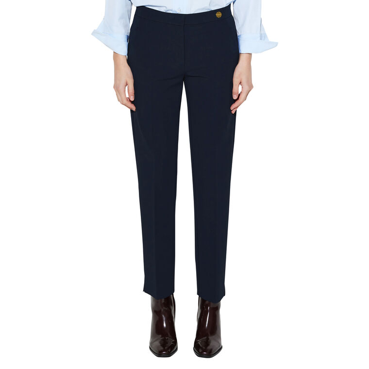 Charlotte Stretch Crepe Front Zip Pant image number null