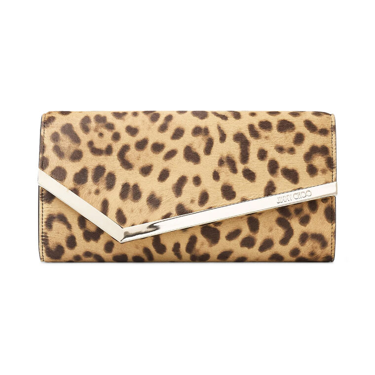 Emmie Leopard Print Pony Clutch image number null