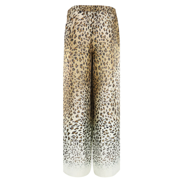 Michal Ombre Animal Print Satin Straight-Leg Pant image number null