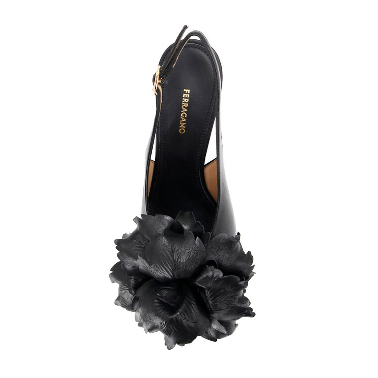 Gema 70mm Flower Embellished Slingback Heel image number null