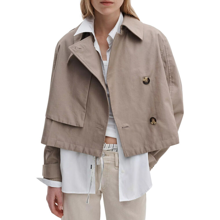 Jamie Cropped Trench Coat image number null