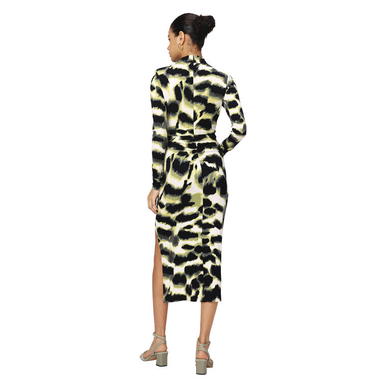 Sonja Mock Neck Long Sleeve Midi Dress image number null