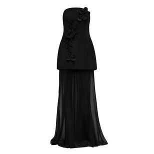 Ashgill Strapless Floral-Embroidered Maxi Dress