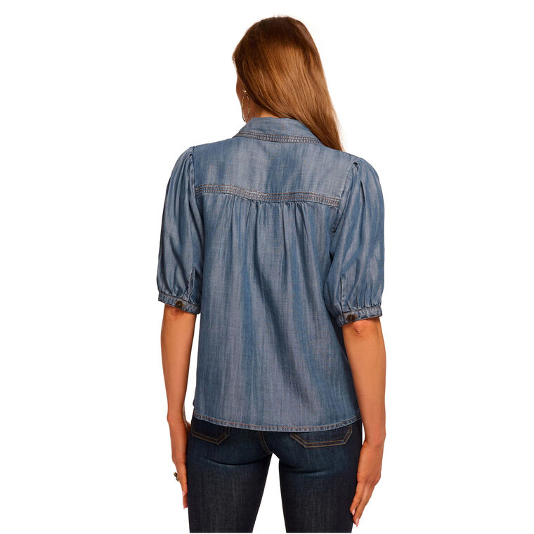 Noah Chambray Short Sleeve Top image number null