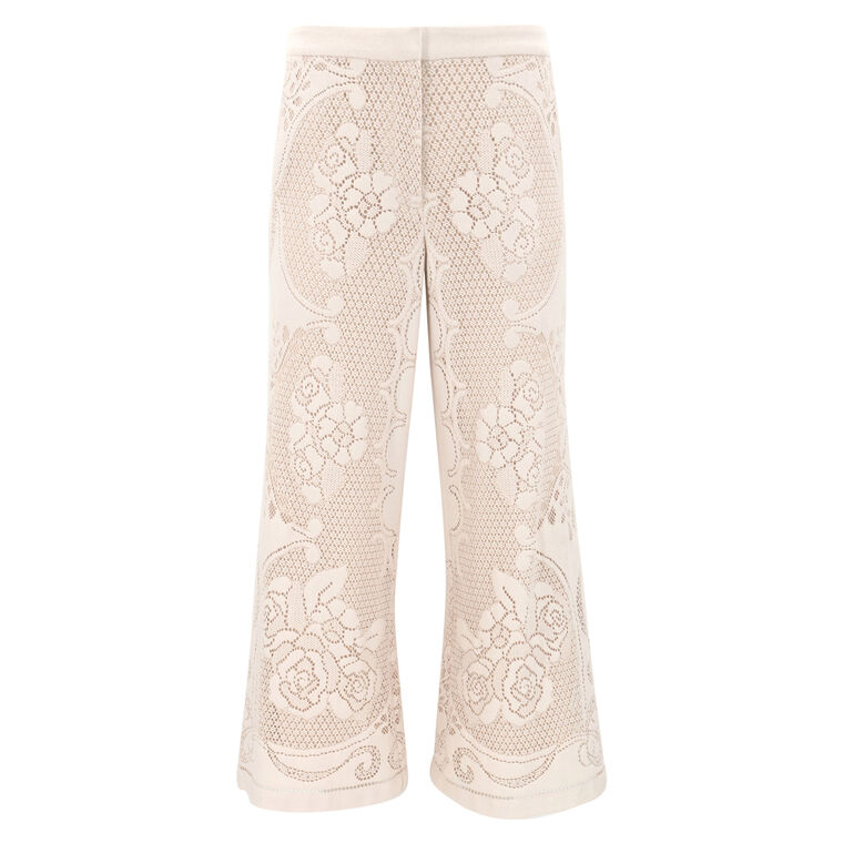 Anisa Summer Lace Cropped Wide-Leg Pant image number null