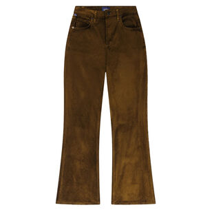 Kimberly High-Rise Patch Pocket Velvet Flare Jean