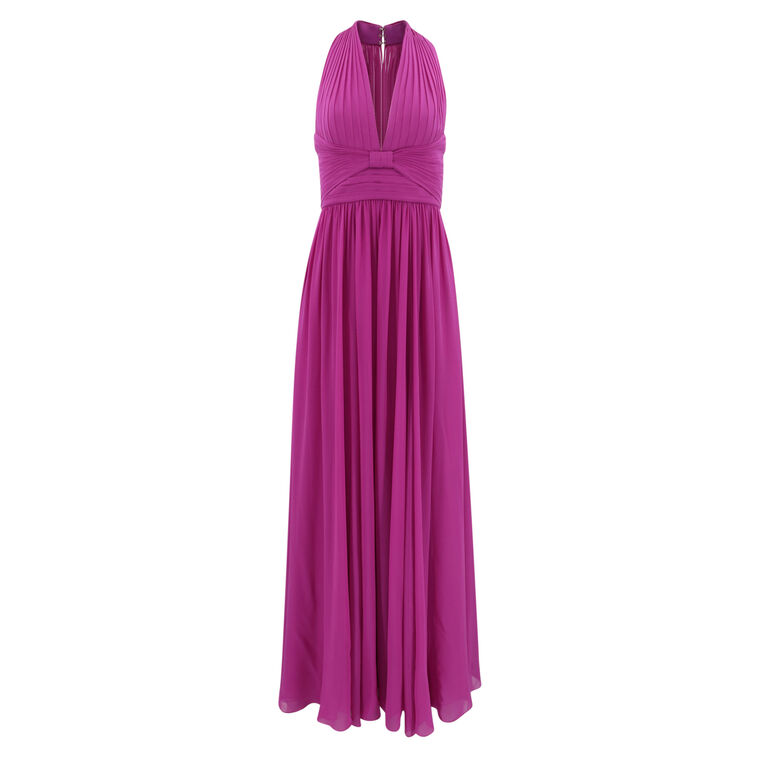 Halterneck Silk Gown image number null