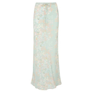 Emily Jasmin Print Silk Maxi Skirt