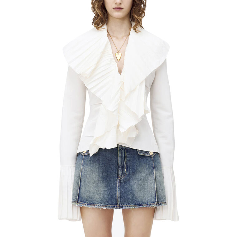 Paper Viscose Plisse Blouse image number null