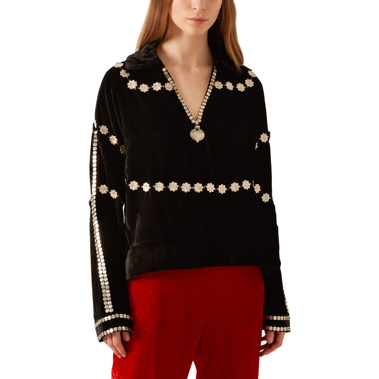 Dylan Sable Velvet Tunic image number null