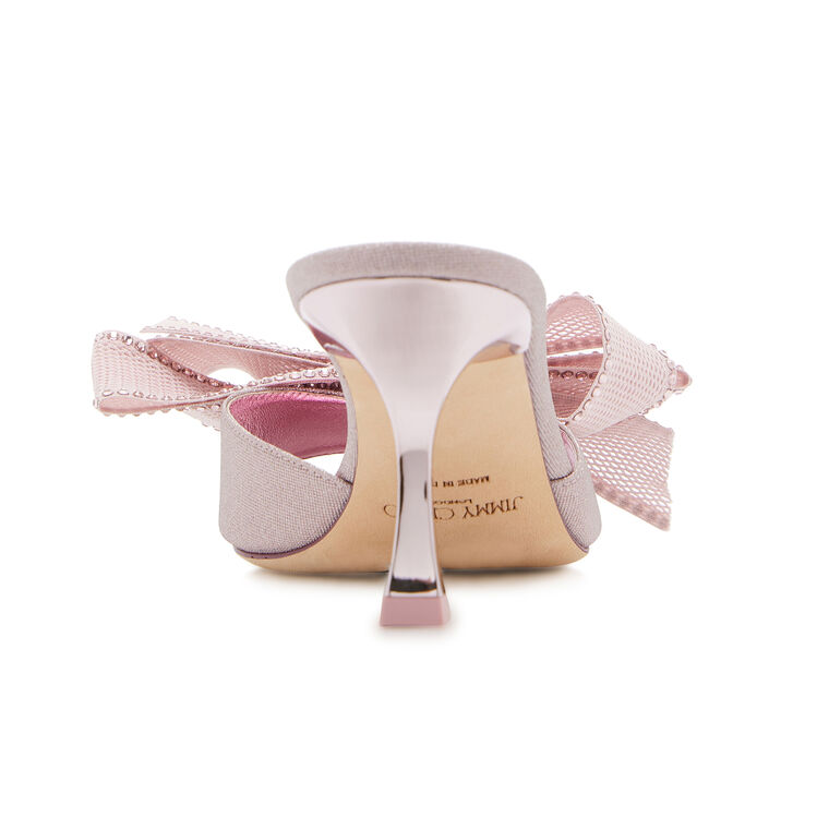 Jodi 70mm Bow-Embellished Glittered Mule image number null