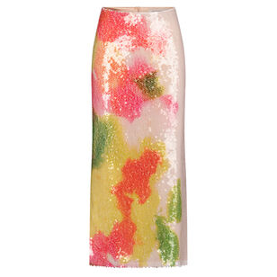 Sarla High-Waisted Sequin Midi Skirt