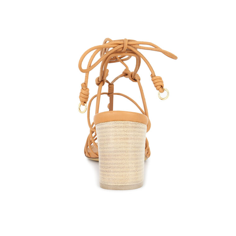 Mira Knotted Mid Heel Sandal image number null