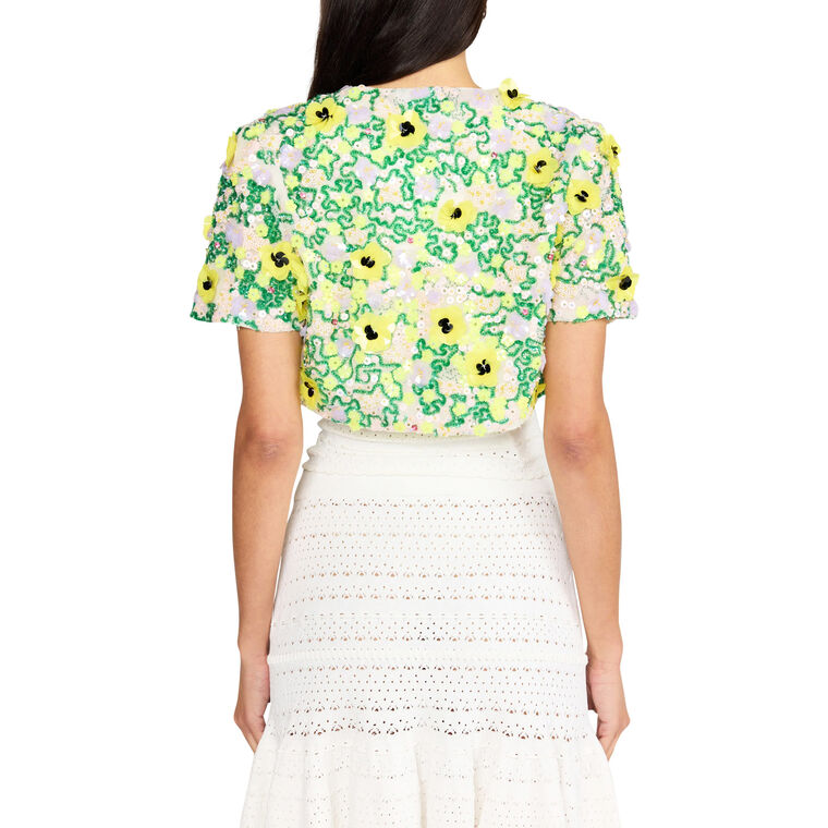 Ember Short Sleeve Cropped Beaded Bolero image number null