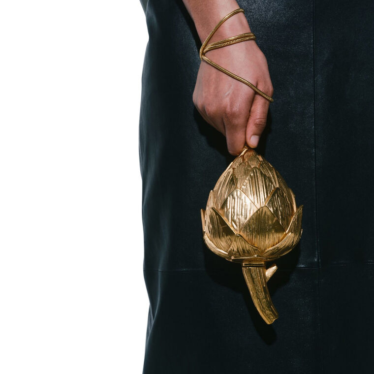 Isabella Metal Artichoke Clutch image number null