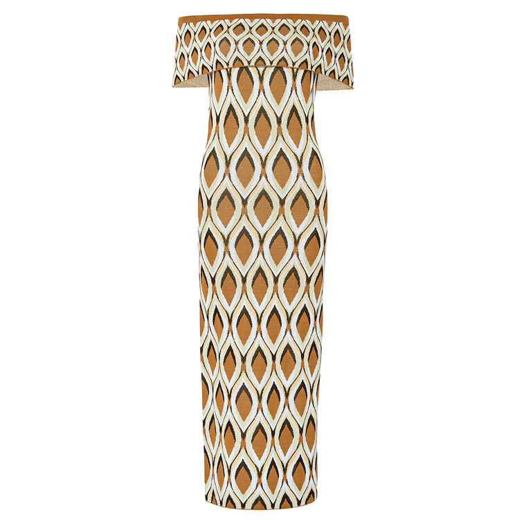 Avi Off Shoulder Knit Midi Dress image number null