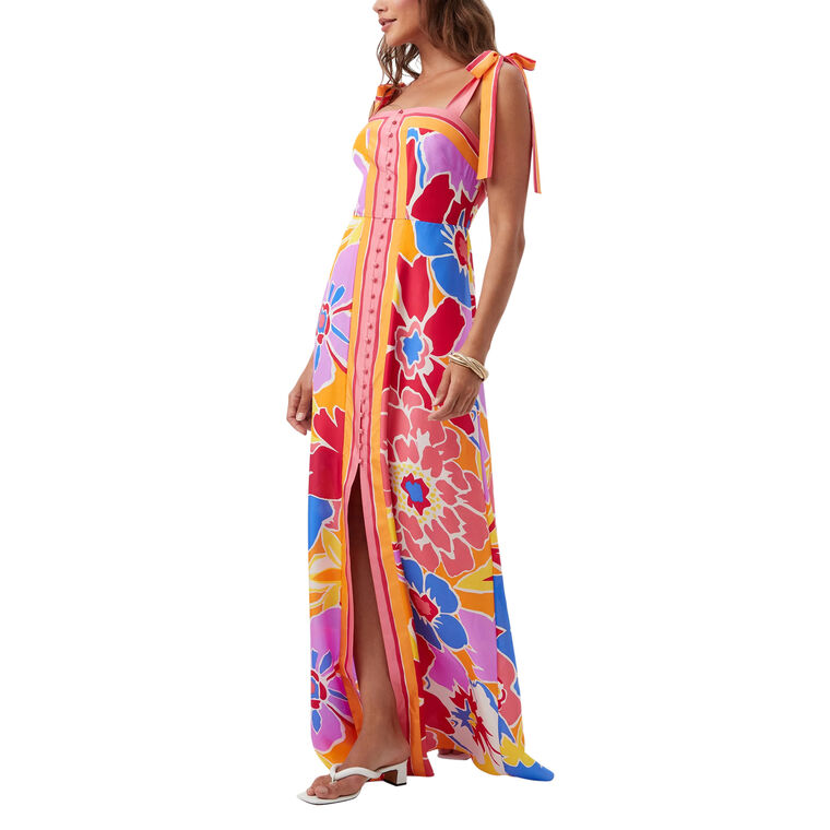 Cami Sleeveless Silk Maxi Dress image number null