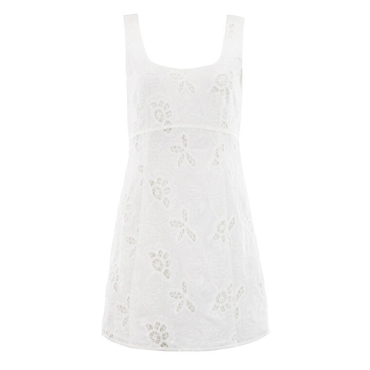 Amalia Sleeveless Embroidered Mini Dress image number null