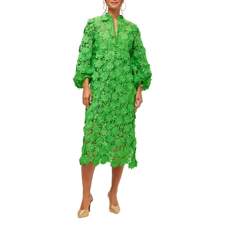 Boheme 3/4 Sleeve Lace Midi Dress image number null
