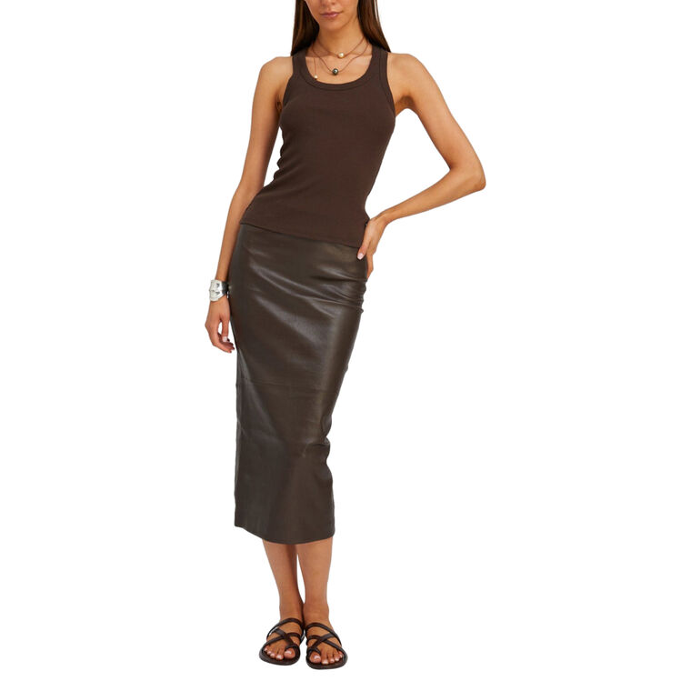 Leather Tube Skirt image number null