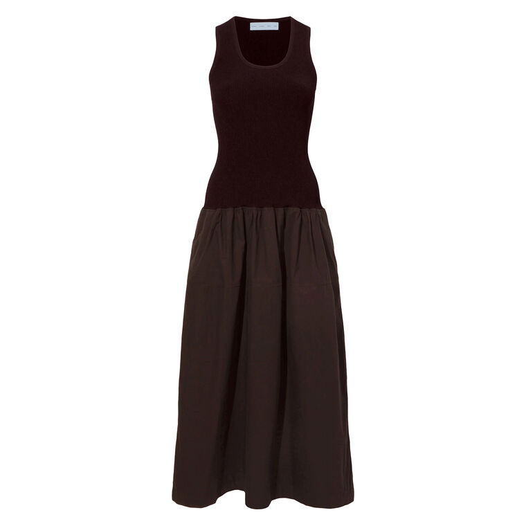 Malia Sleeveless Midi Dress In Peached Poplin image number null