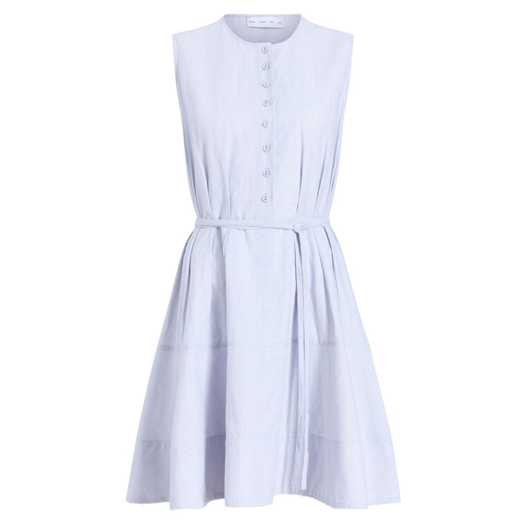 Kenzie Sleeveless Mini Dress In Linen Shirting image number null