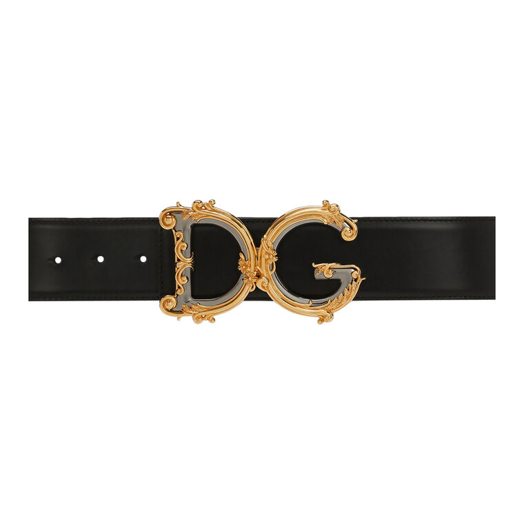 Calfskin Logo Belt image number null