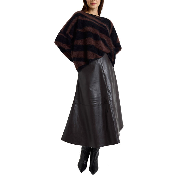 Brushed Zebra Cashmere Crewneck Sweater image number null