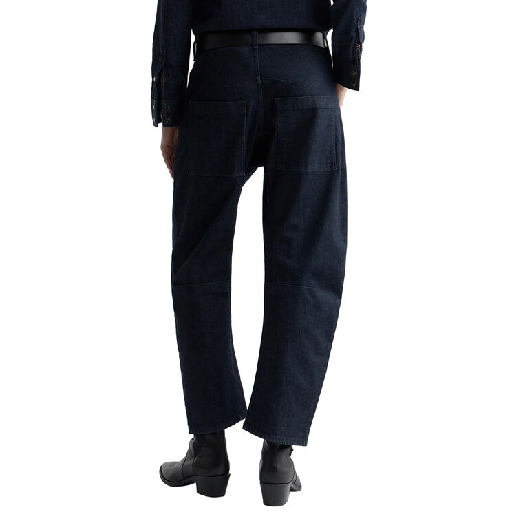 Shon Mid-Rise Barrel-Leg Jean image number null