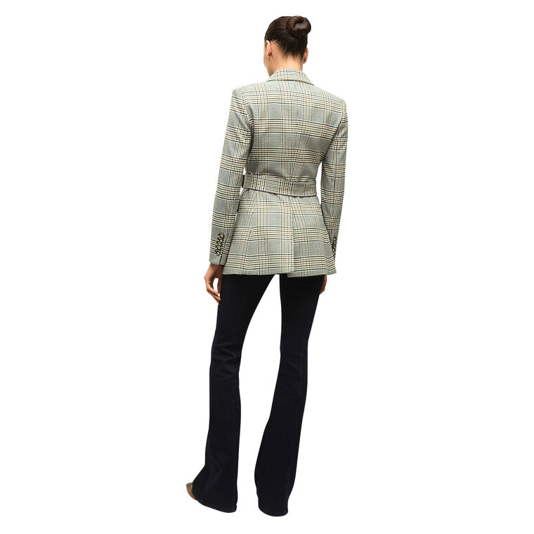 Ryanne Belted Plaid Dickey Jacket image number null