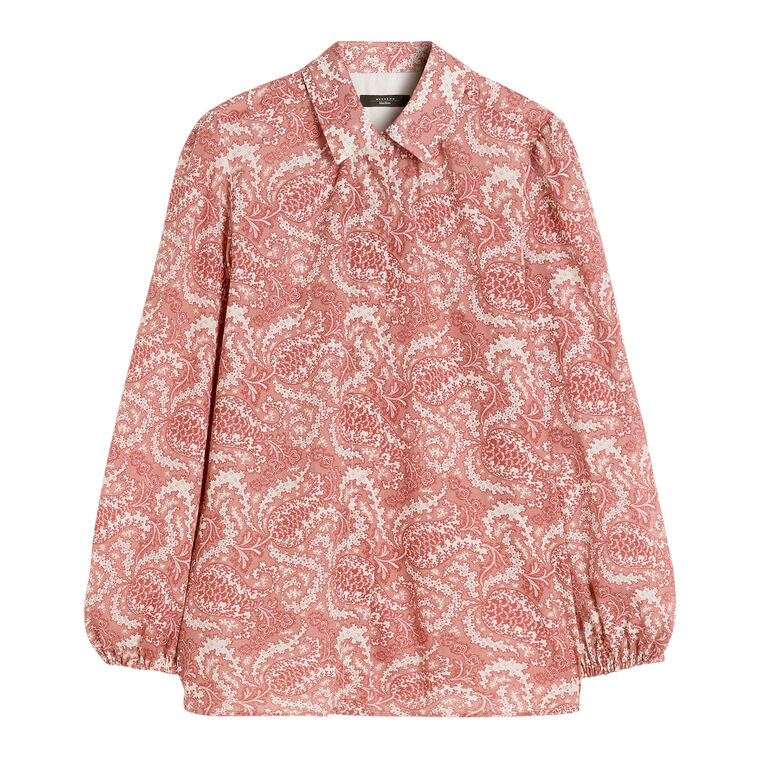 Periodi Long Sleeve Printed Cotton Voile Shirt image number null