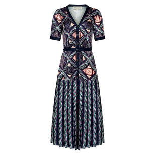 Lea Short Sleeve Midi Shirt-C Dress