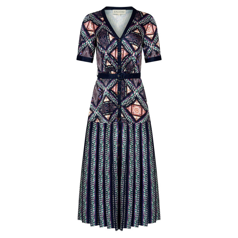 Lea Short Sleeve Midi Shirt-C Dress image number null