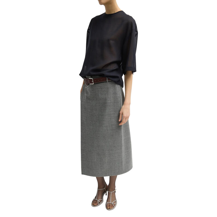 Sheer Wool Gauze Easy T-Shirt image number null