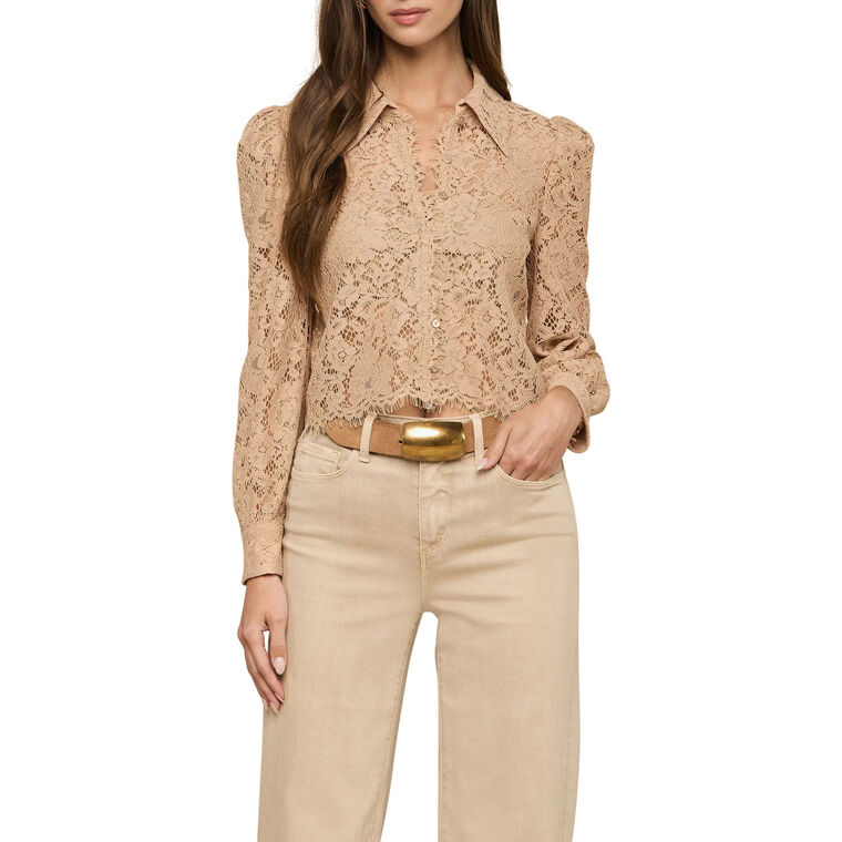 Anita Lace Button-Up Blouse image number null