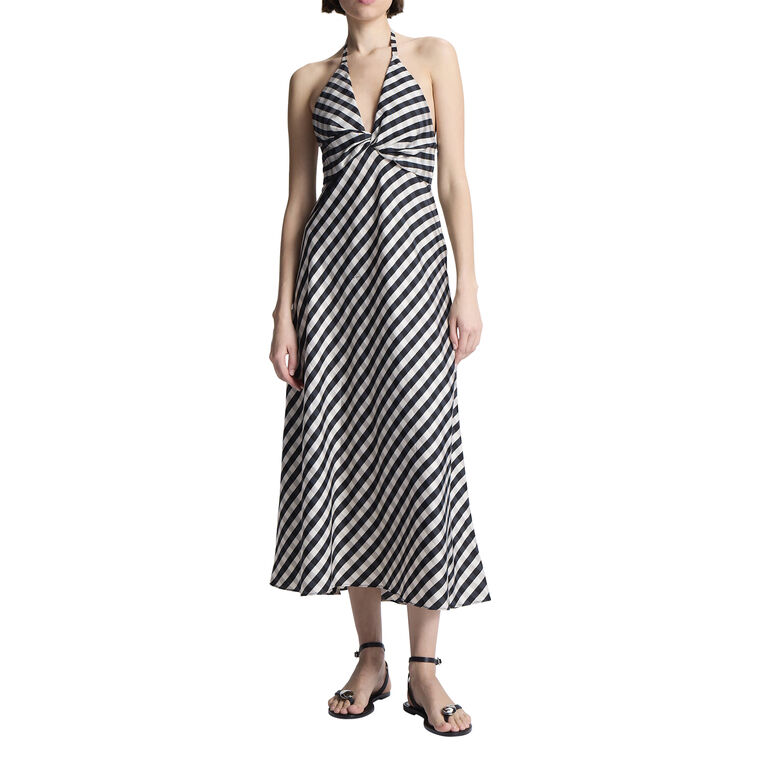 Diane Halterneck High-Low Maxi Dress image number null